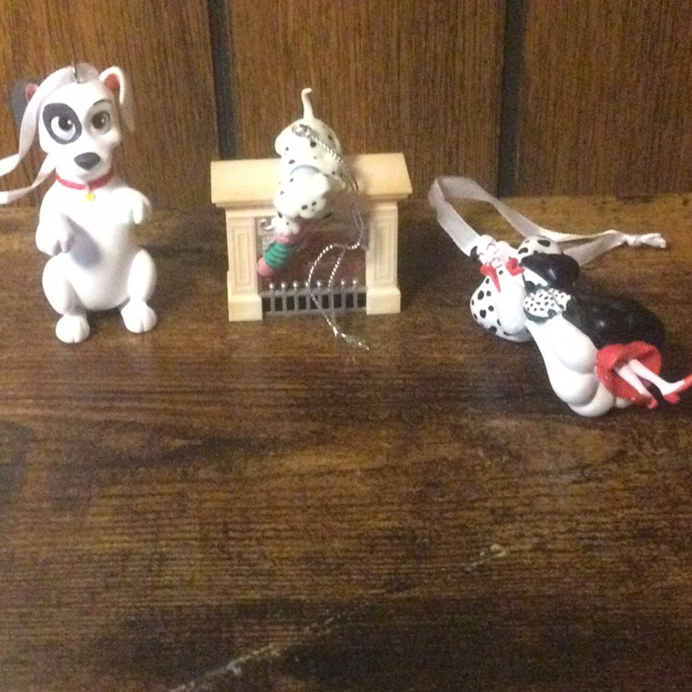101 Dalmatian Dog Ornament Set - Black and White